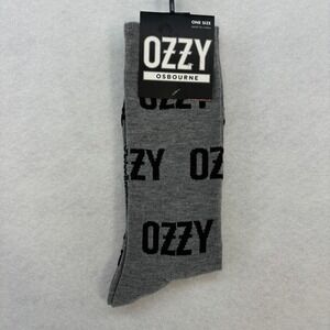 Ozzy Osbourne Socks Gray Black Rock Band‎ Music Mens Shoe Size 7-12 New